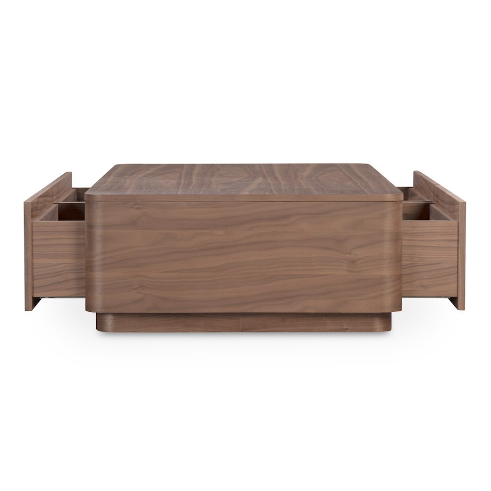 Round Off Coffee Table Walnut Brown. Picture 9