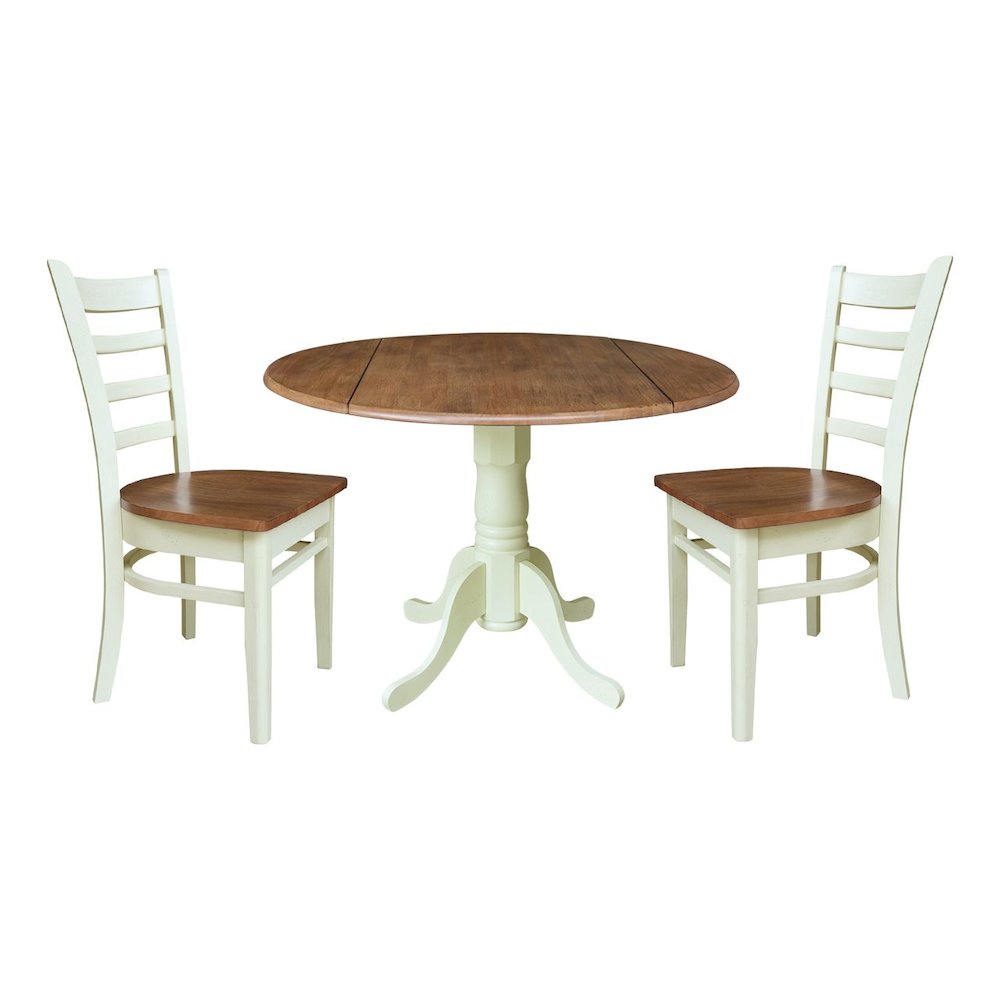42" Dual Drop Leaf Table With 2 Emily Side Chairs. Picture 1