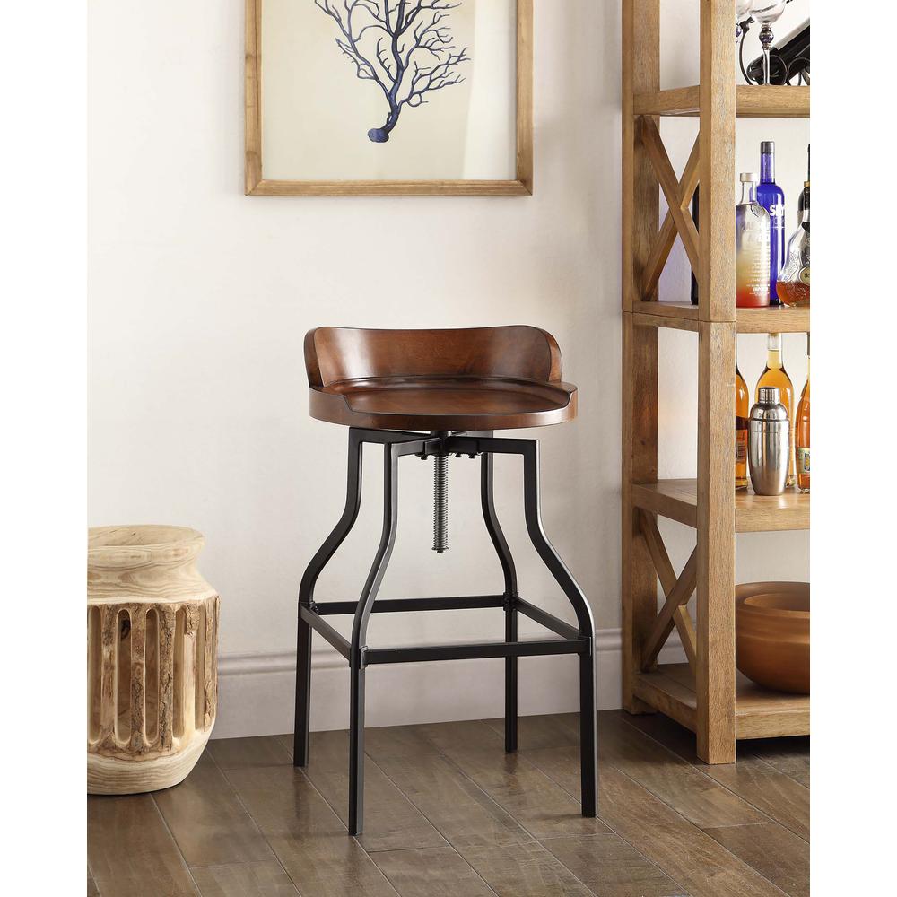 Marais Adjustable Barstool - Chestnut/Black. Picture 7