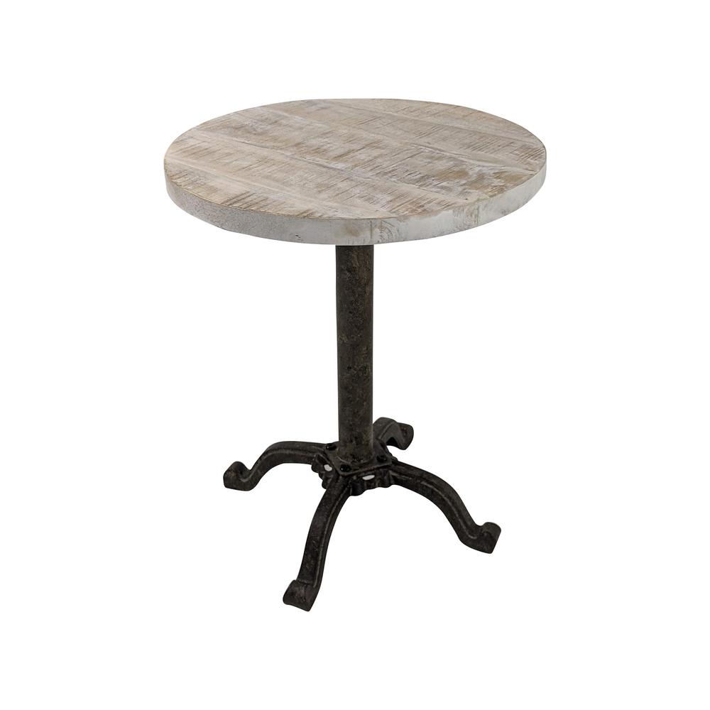 Colton Adjustable Vintage Table - Natural Driftwood Top - Aged Iron Base. Picture 1
