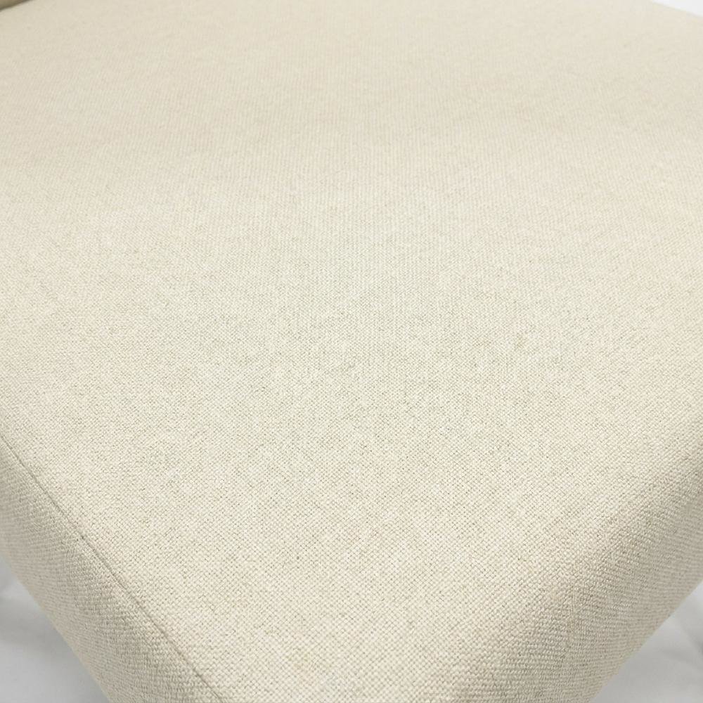 Rubberwood Parsons Dining Chair with Linen Seat, Natural Driftwood, Linen. Picture 6