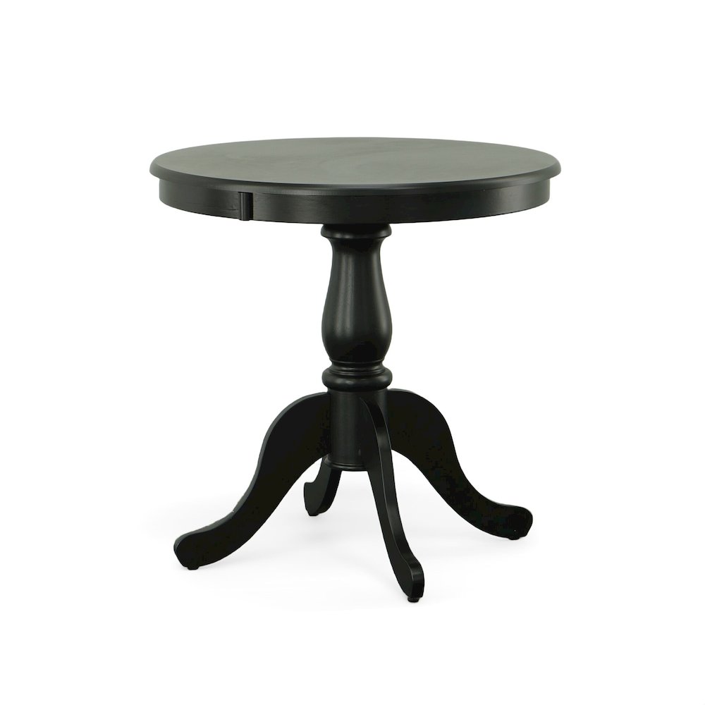 Fairview 30" Pedestal Dining Table with 2 Windsor Dining Chairs - Antique Black. Picture 3