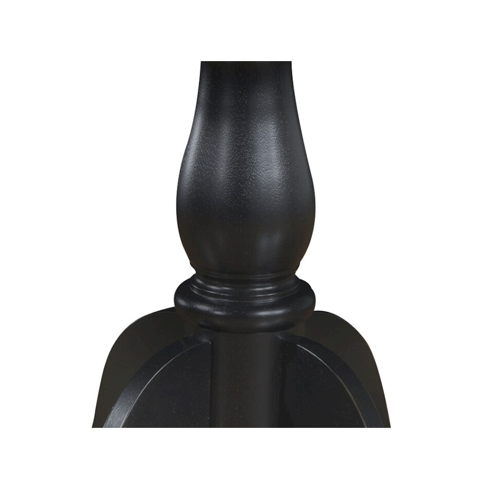 Fairview 30" Pedestal Dining Table with 2 Windsor Dining Chairs - Antique Black. Picture 6