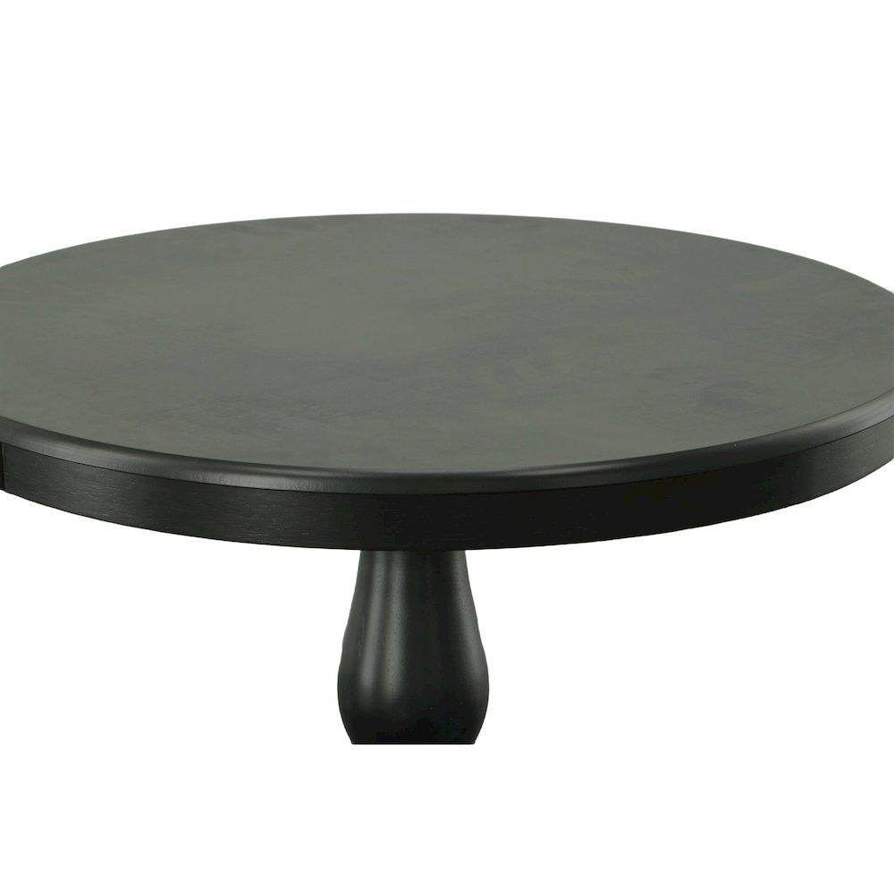 Fairview 36" Pedestal Dining Table with 4 Windsor Dining Chairs - Antique Black. Picture 5