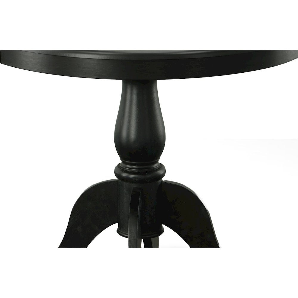 Fairview 36" Pedestal Dining Table with 4 Windsor Dining Chairs - Antique Black. Picture 3