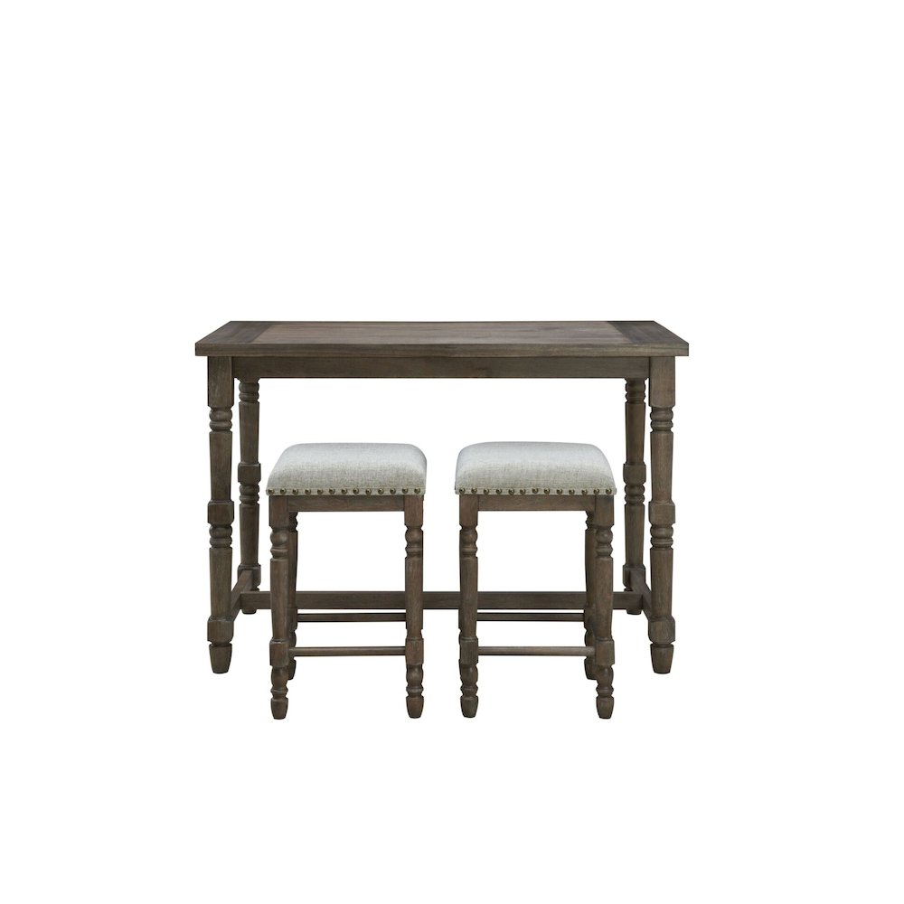 Brittany Deluxe Bar Table - Vintage Walnut. Picture 2