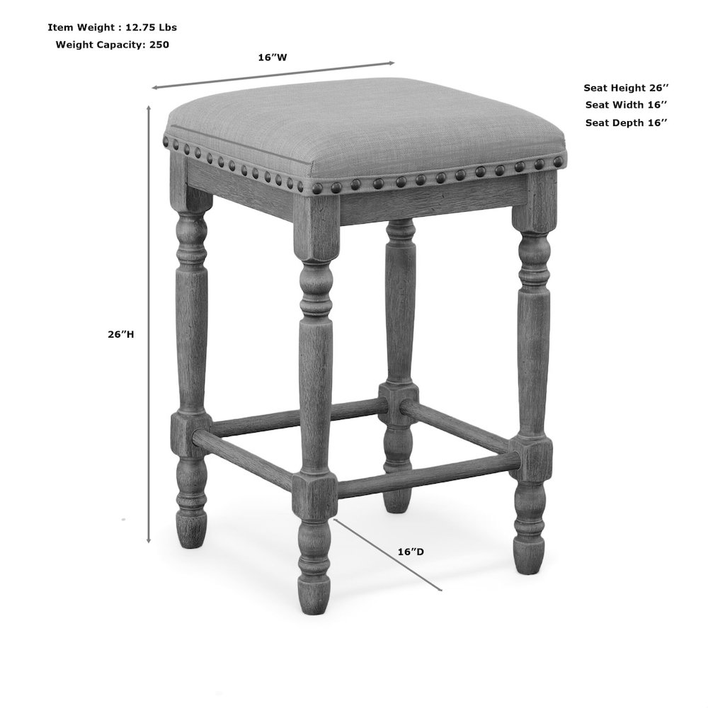 Brittany Bar Table with 2 Counter Stools - Vintage Walnut. Picture 6