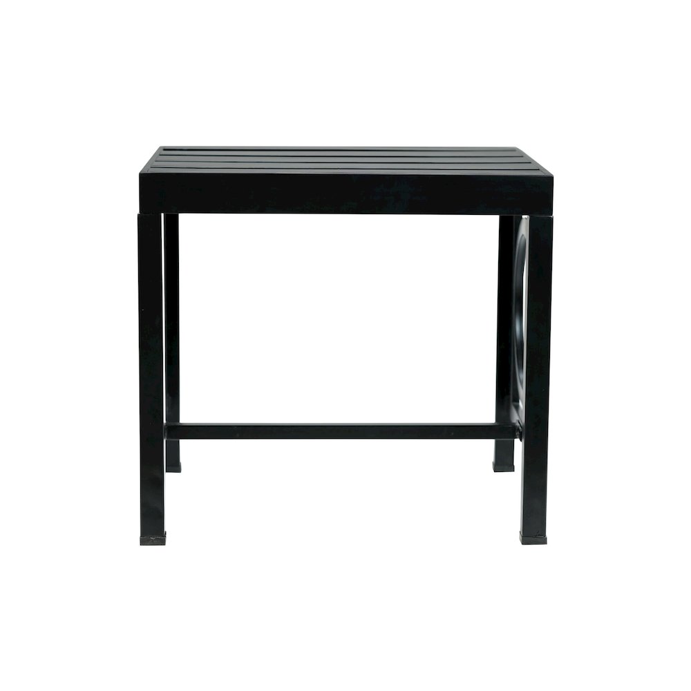 Gramercy Outdoor Bench and Side Table - Black. Picture 10