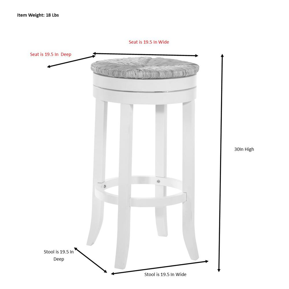 Irving 30" Swivel Rush Seat Barstool - Espresso. Picture 4