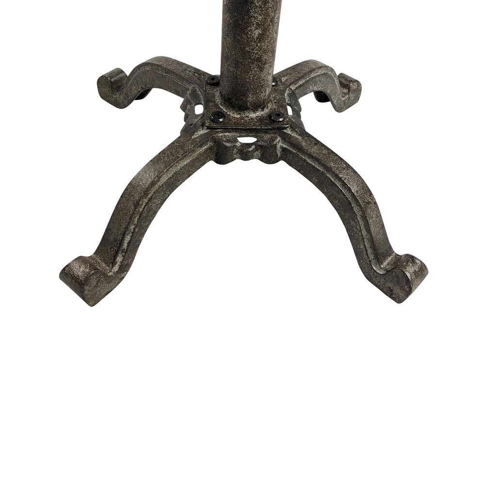 Justin Adjustable Barstool - Natural Driftwood Seat - Aged Iron Base. Picture 7