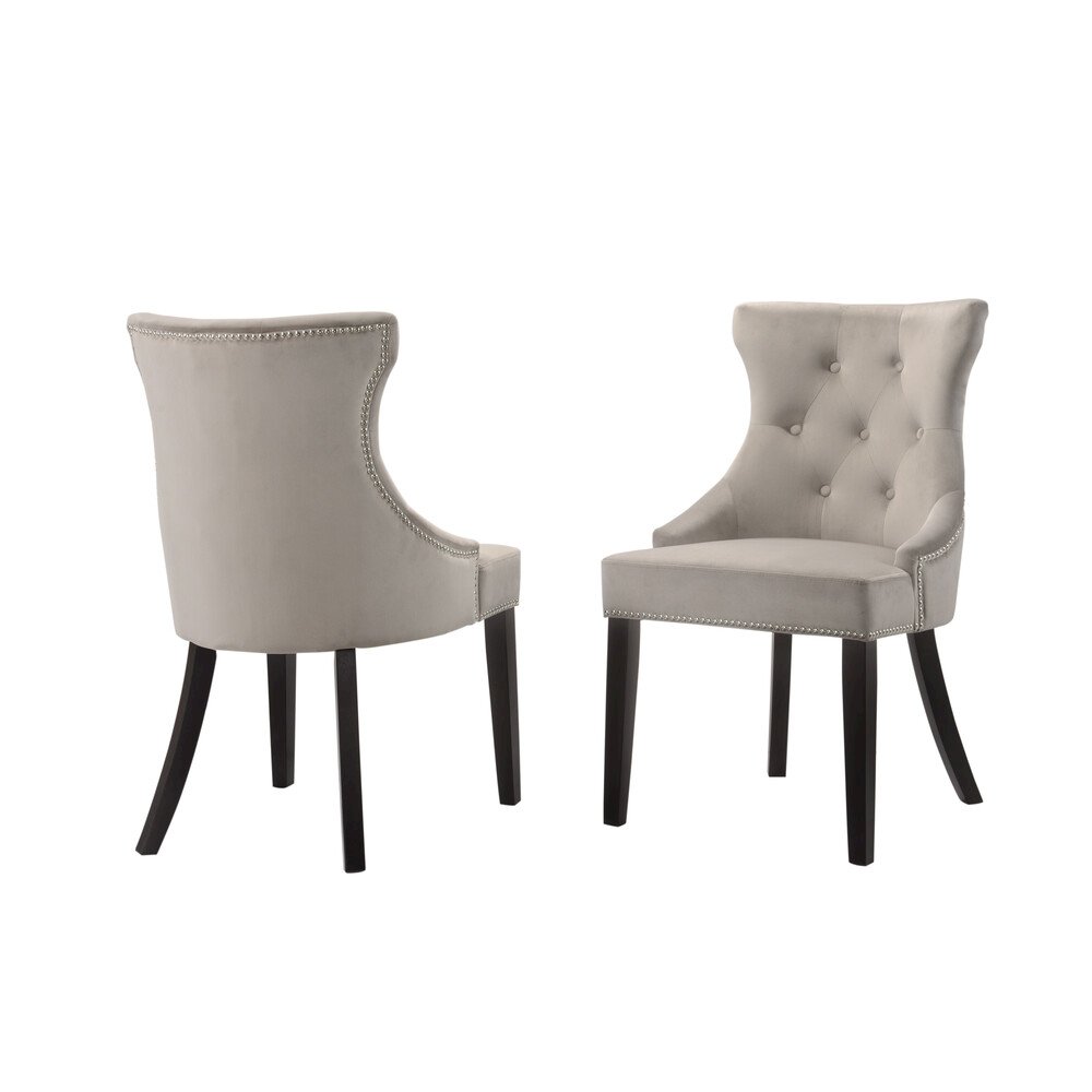 30" Round Marble Top Dining Table and 2 Julia Tufted Back Upholstered Chairs. Picture 5