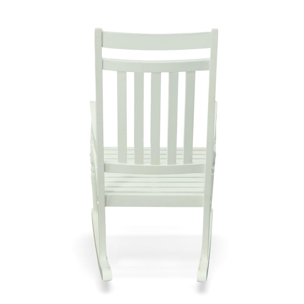 Belmont Outdoor Slat Rocker - White. Picture 3