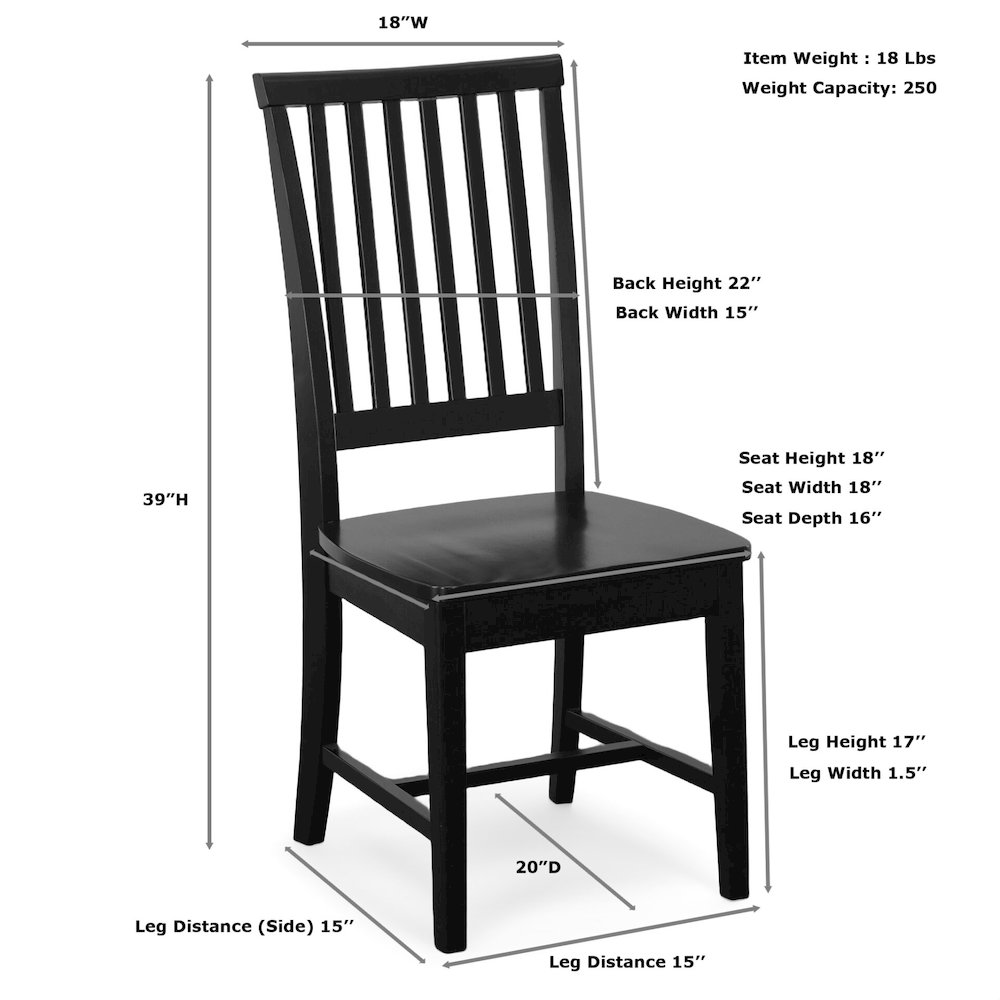 Fairview 42" Pedestal Dining Table with 4 Hudson Dining Chairs - Antique Black. Picture 12