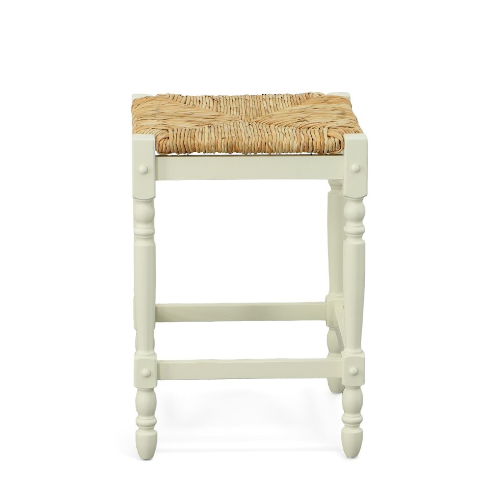 Tavern Pub Bar with 2 Counter Stools - Antique White. Picture 3