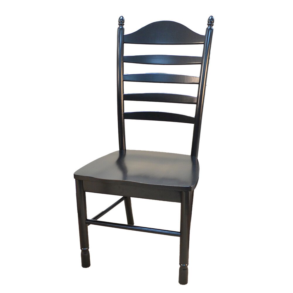 Fairview 30" Pedestal Dining Table with 2 Whitman Dining Chairs - Antique Black. Picture 6