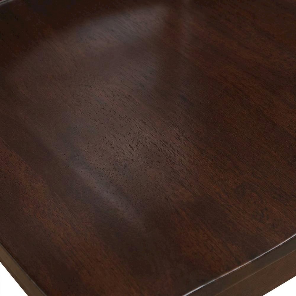 Rubberwood Farmhouse Dining Chair with Ladder Back for Dining Room, Espresso. Picture 6