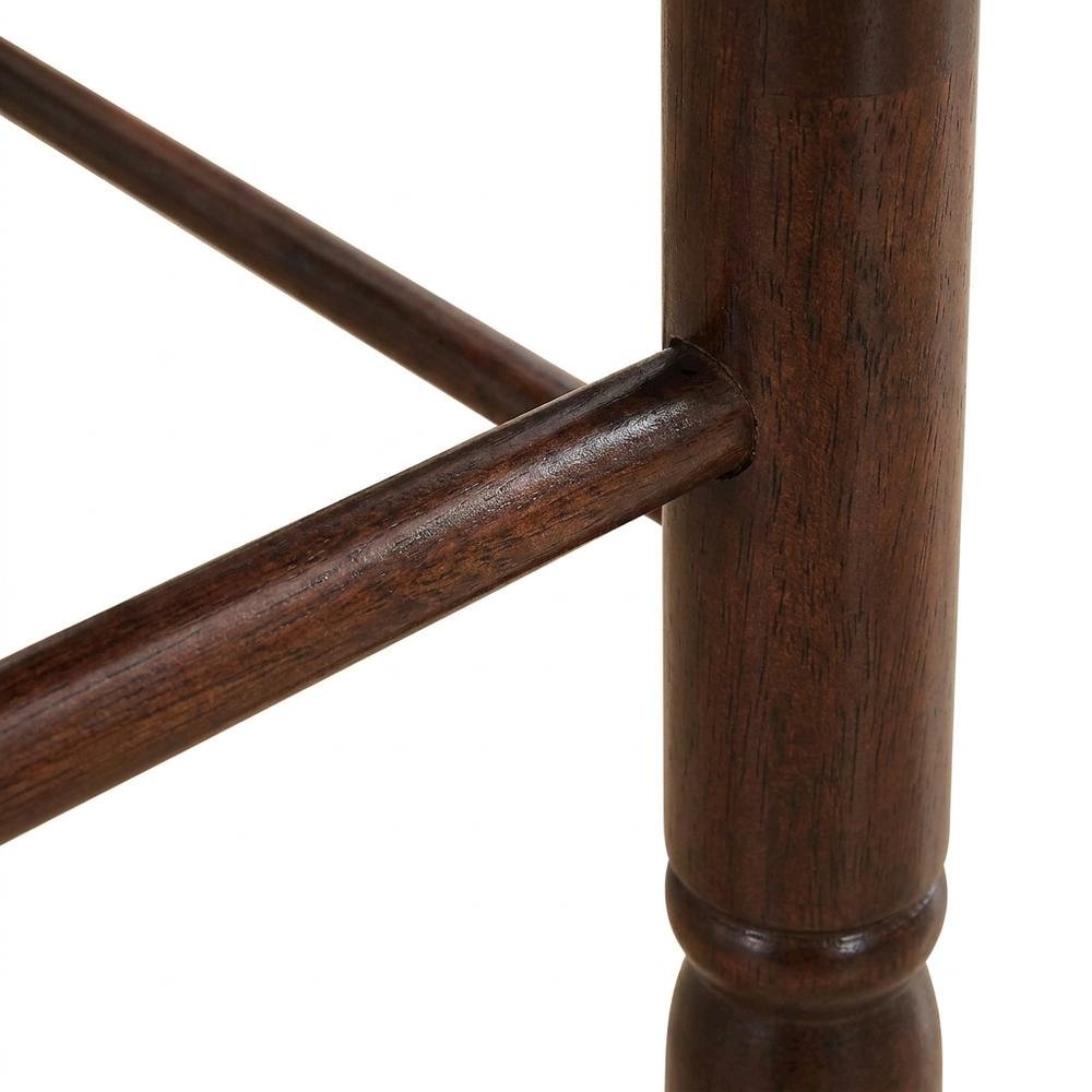 Rubberwood Farmhouse Dining Chair with Ladder Back for Dining Room, Espresso. Picture 7