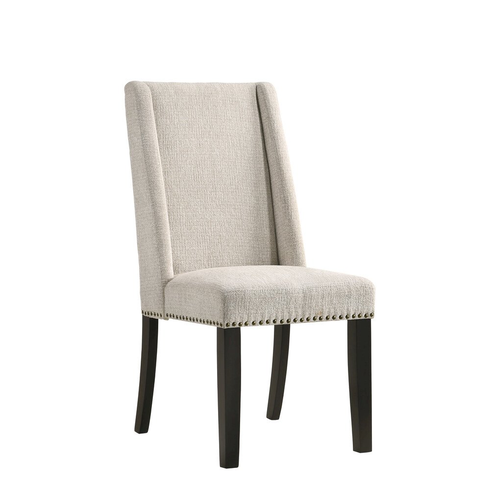 Alden Wood Top 36" Round Dining Table and 4 Laurant Upholstered Dining Chairs. Picture 8