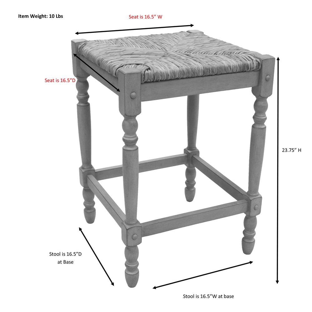 Hawthorne 24" Counter Stool - Antique White. Picture 10