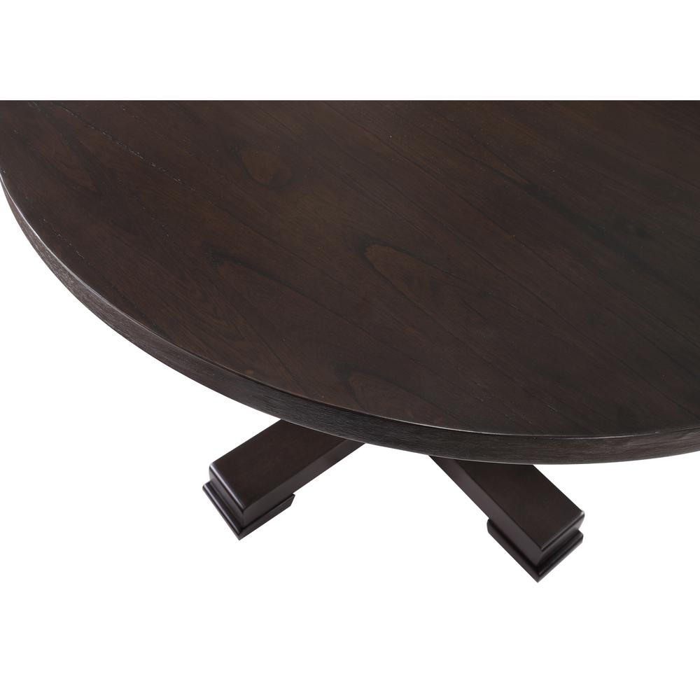 Carson 47" Round Pedestal Table - Espresso. Picture 5