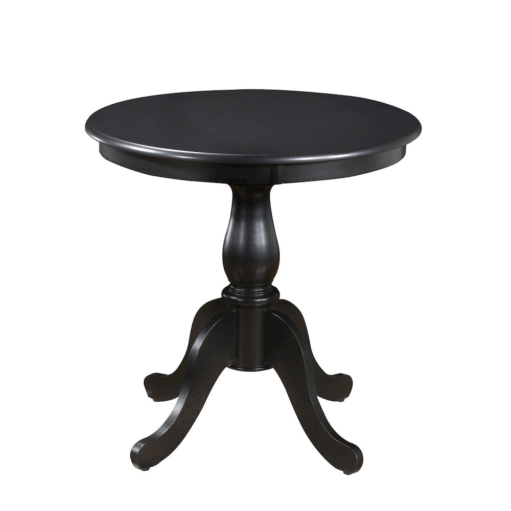 Fairview 30" Pedestal Dining Table with 2 Whitman Dining Chairs - Antique Black. Picture 4