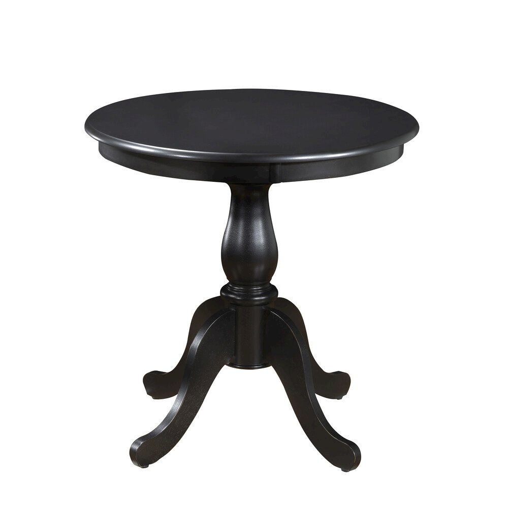 Fairview 30" Pedestal Dining Table with 2 Windsor Dining Chairs - Antique Black. Picture 2