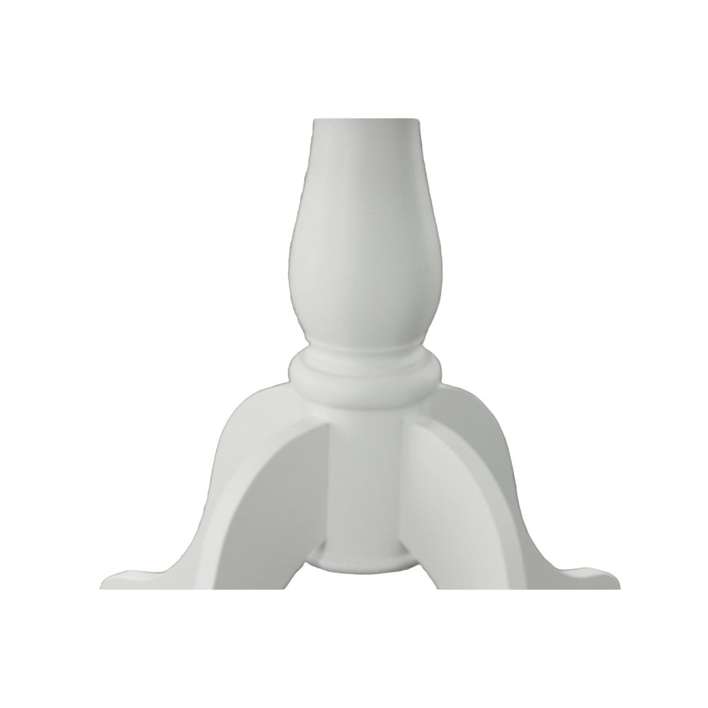 Fairview 30" Pedestal Dining Table with 2 Windsor Dining Chairs - Pure White. Picture 5