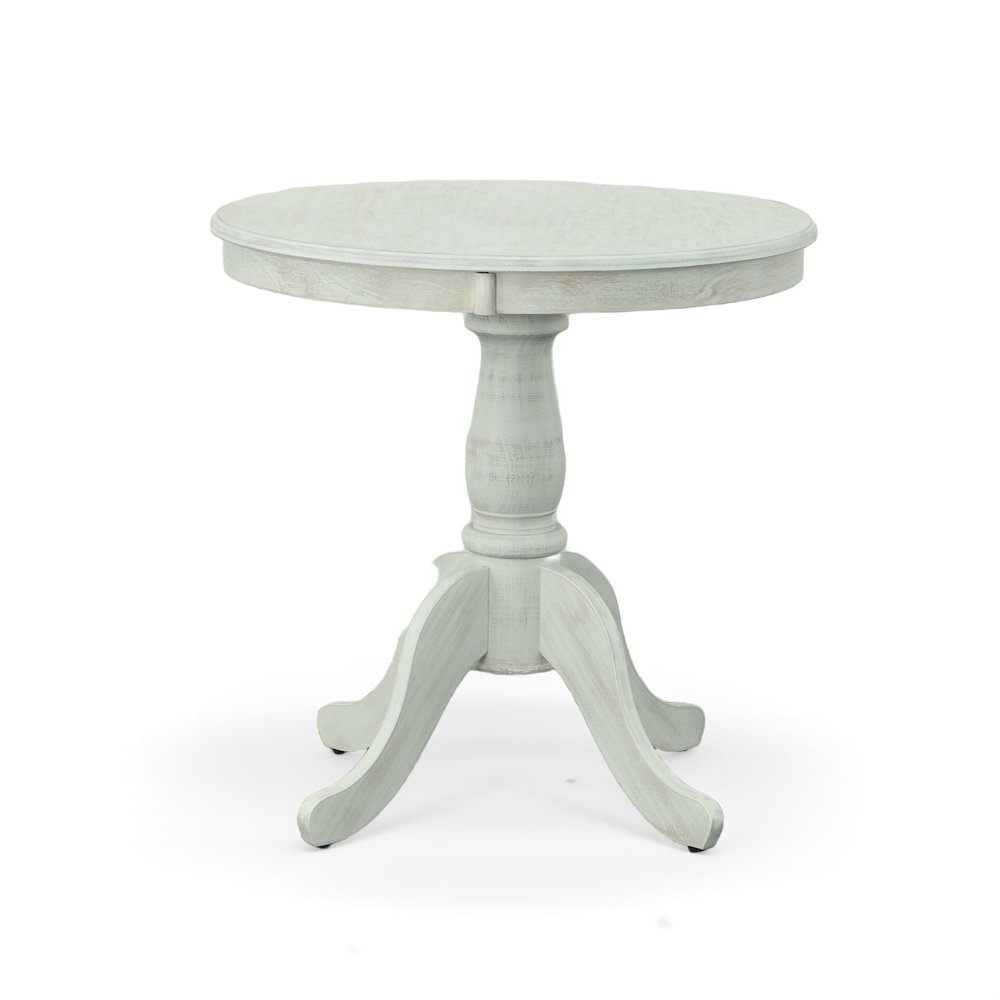 Fairview 30" Pedestal Dining Table with 2 Vera Dining Chairs - Whitewash. Picture 2