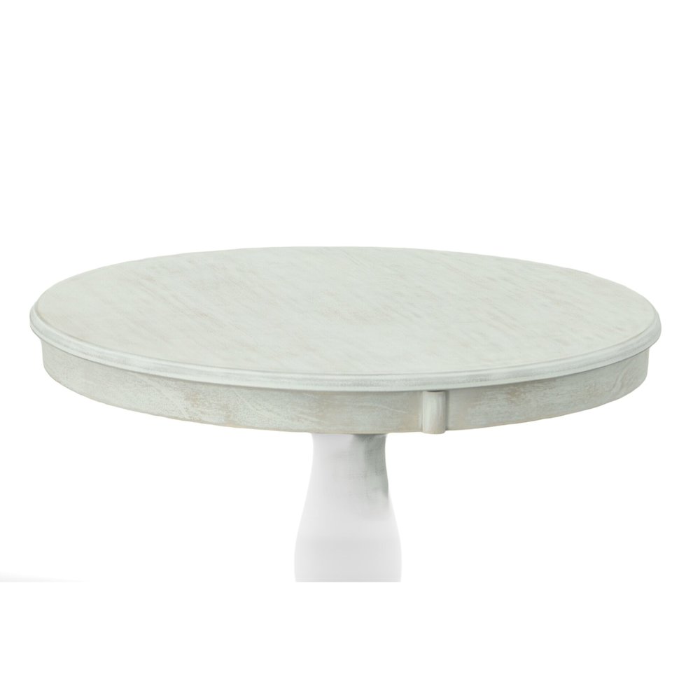 Fairview 30" Pedestal Dining Table with 2 Vera Dining Chairs - Whitewash. Picture 3
