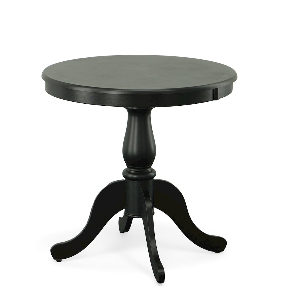 Fairview 36" Pedestal Dining Table with 4 Whitman Dining Chairs - Antique Black. Picture 5
