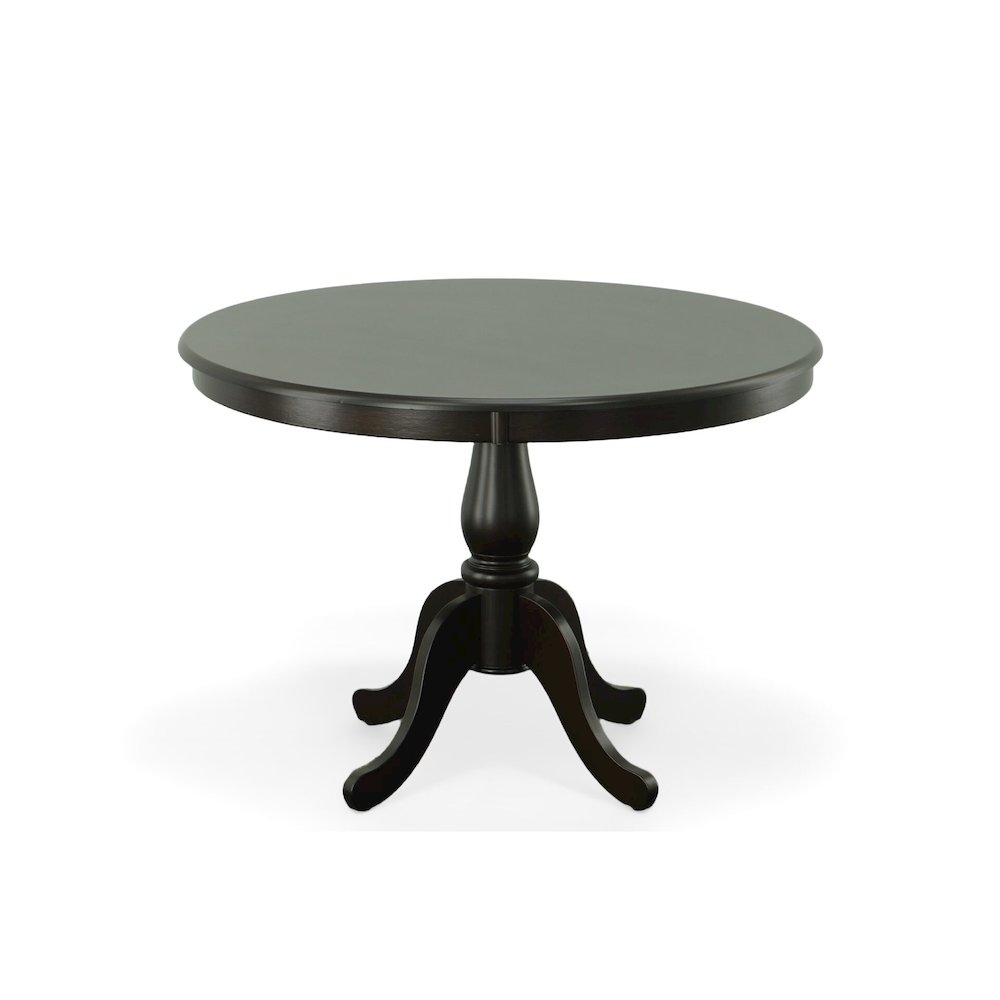 Fairview 42" Pedestal Dining Table with 4 Hudson Dining Chairs - Antique Black. Picture 2