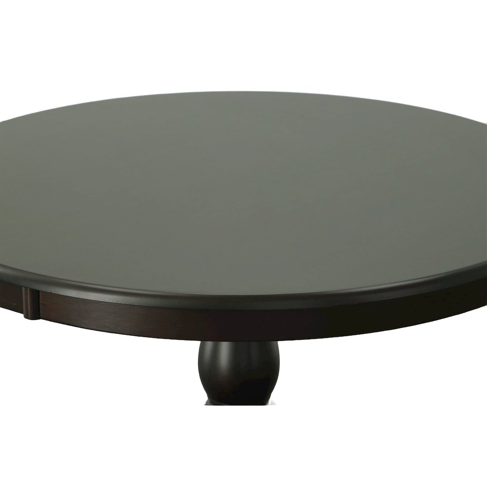 Fairview 42" Pedestal Dining Table with 4 Hudson Dining Chairs - Antique Black. Picture 6
