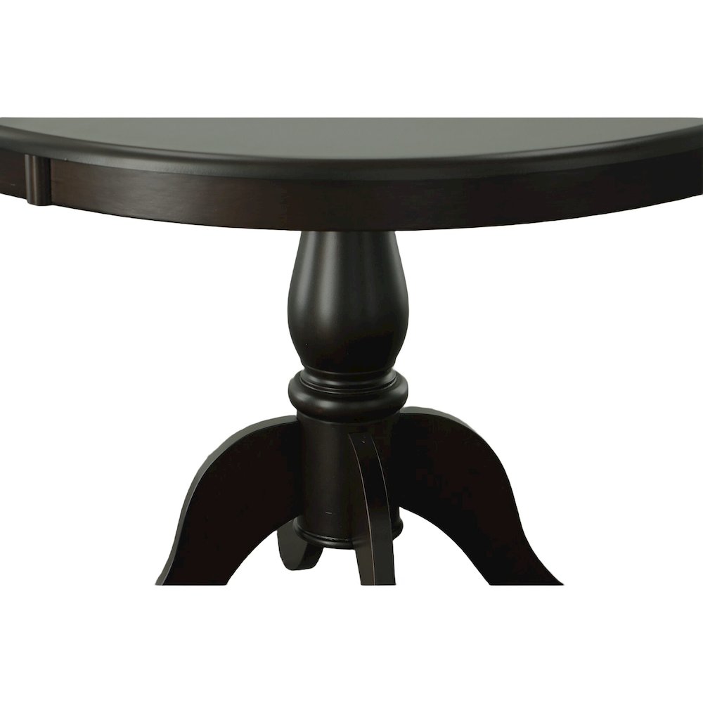 Fairview 42" Pedestal Dining Table with 4 Hudson Dining Chairs - Antique Black. Picture 5
