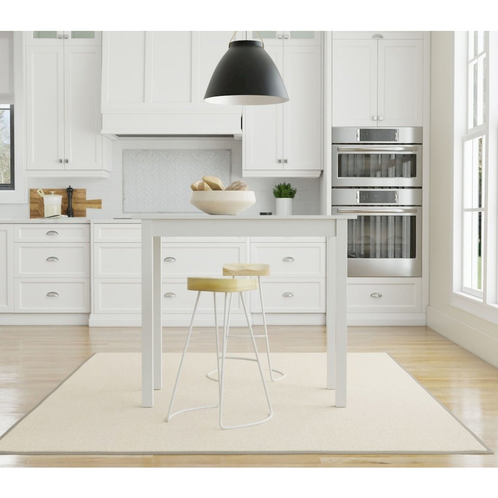 25" Metal Base Saddle Seat Counter Stool - Set of 2 - Natural Seat - White Base. Picture 10