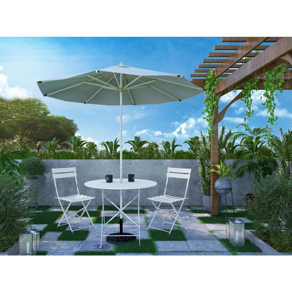 Bistro Folding Outdoor Chair Set - Set of 2 - White. Picture 9