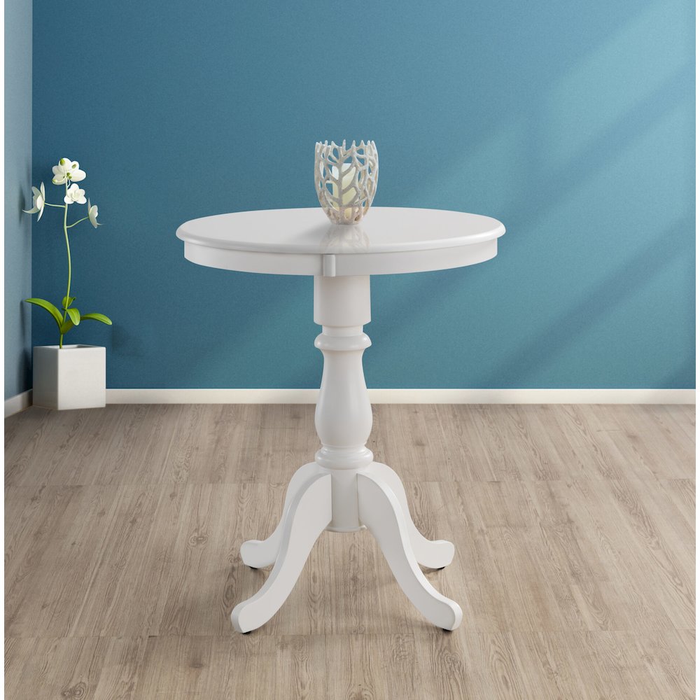Fairview 30" Round Pedestal Bar Table with 2 Saga 25" Counter Stools. Picture 2