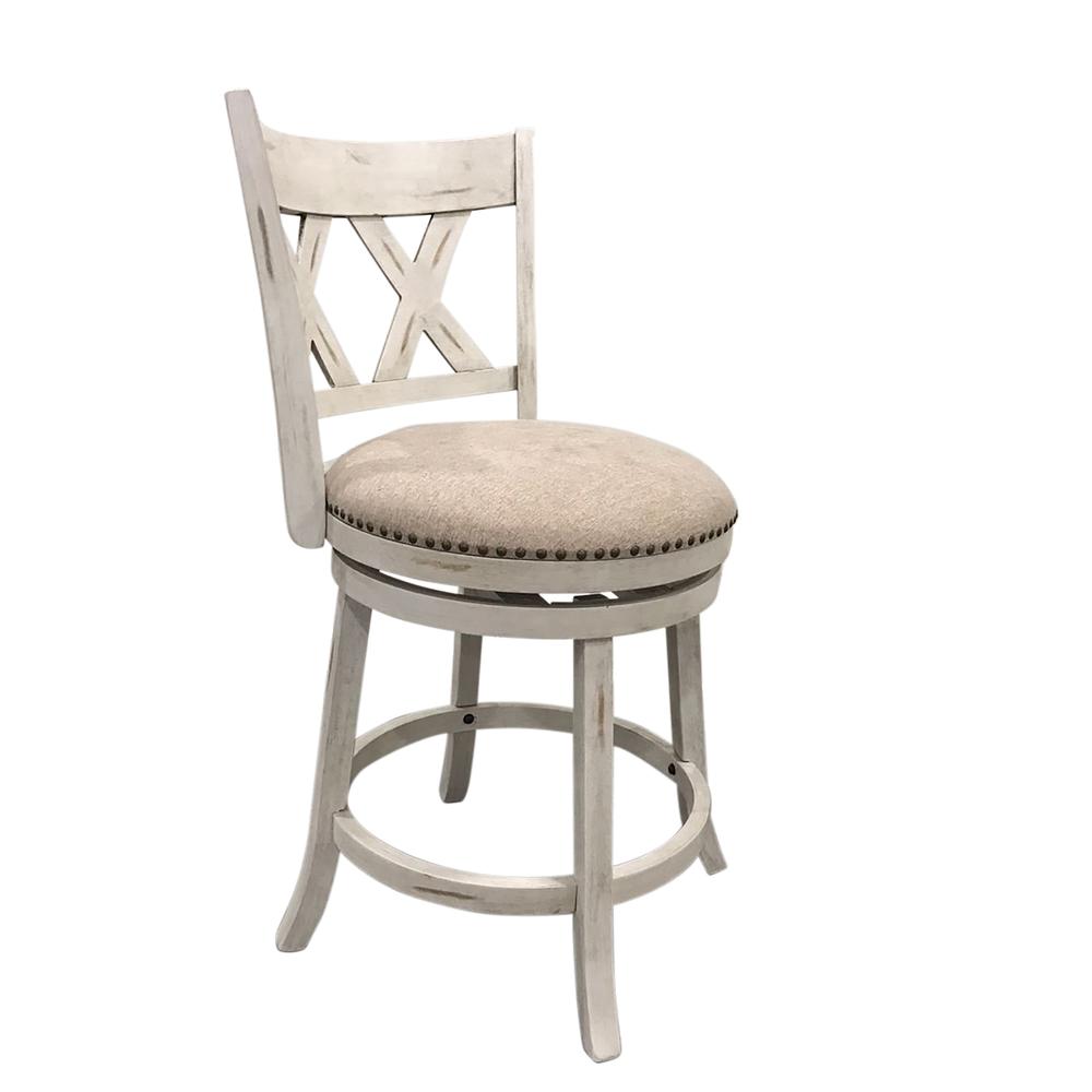 Sussex Deluxe Swivel Barstool - Set of 2 - Sand - Beige Upholstery. Picture 1
