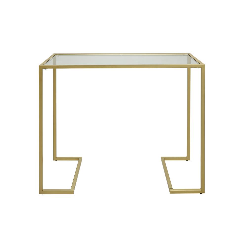 Monaco Glass Top Console Table - Gold. Picture 1