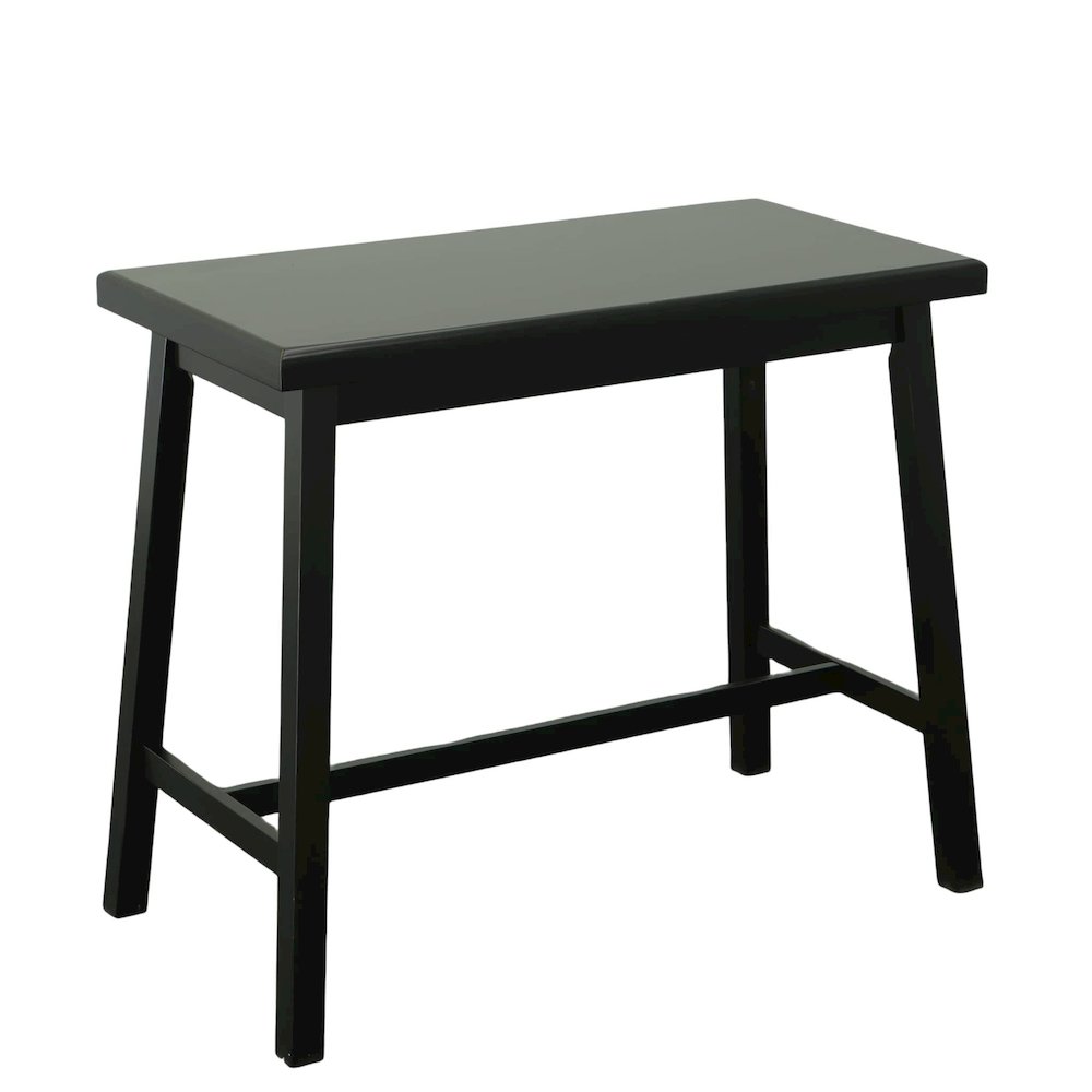 Asian Thick Top 42" x 22" Bar Table - Antique Black. Picture 1