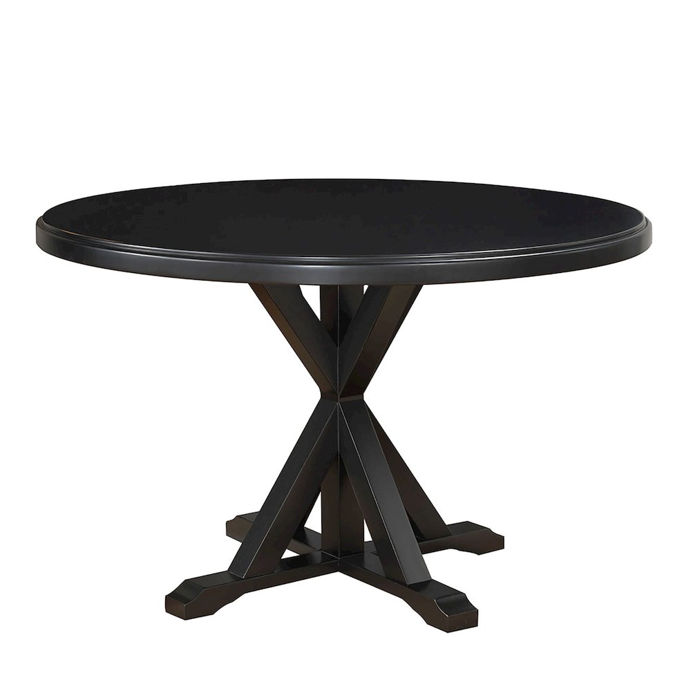 Monet X Base Dining Table with 2 Whitman Dining Chairs - Antique Black. Picture 7