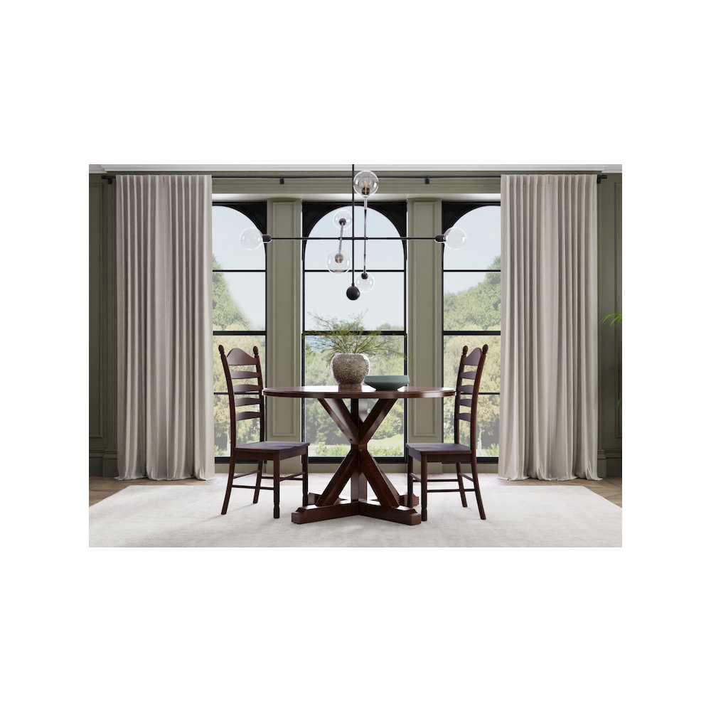 Monet X Base Dining Table with 2 Whitman Dining Chairs - Espresso. Picture 3