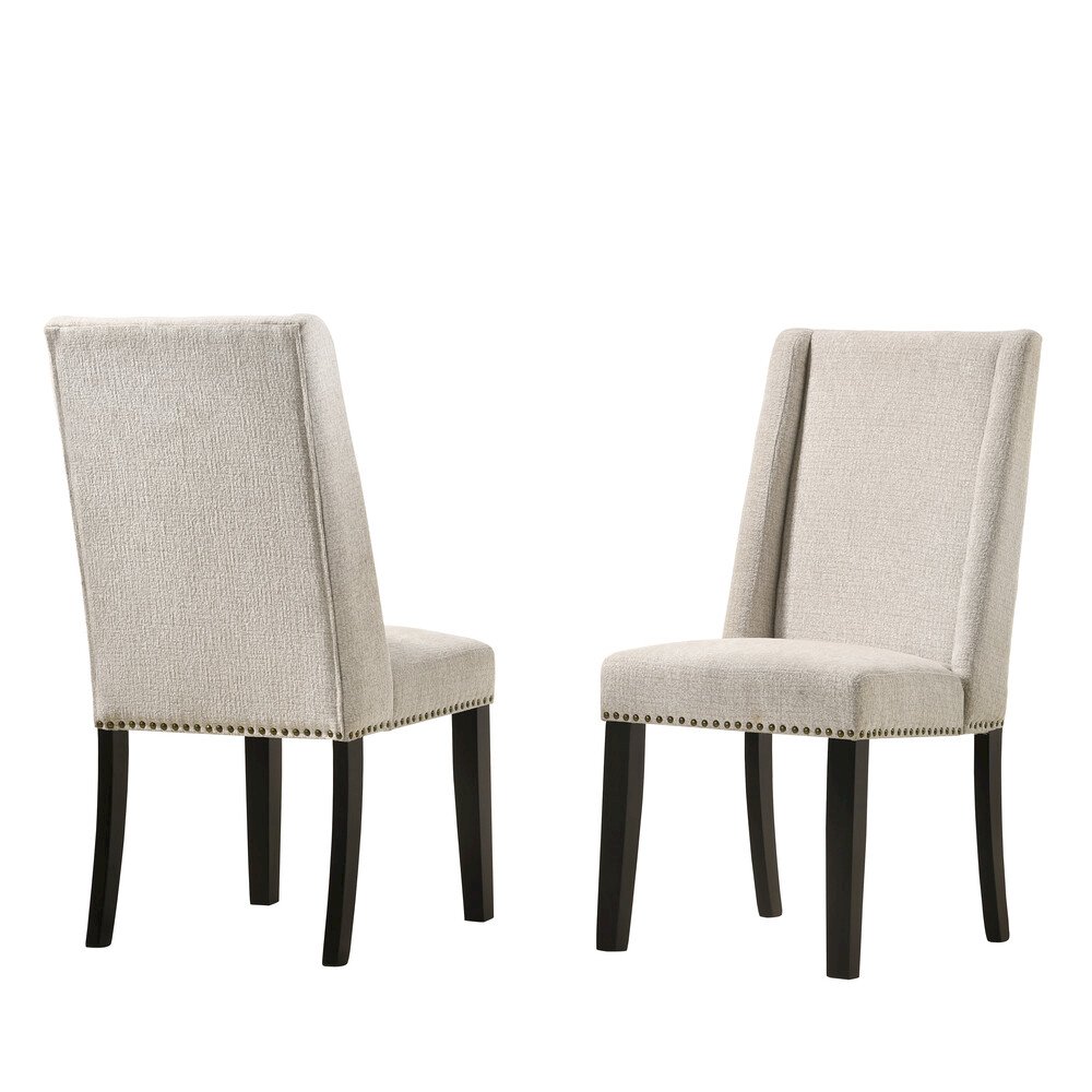 Alden Wood Top 40" Round Dining Table and 4 Laurant Upholstered Dining Chairs. Picture 10