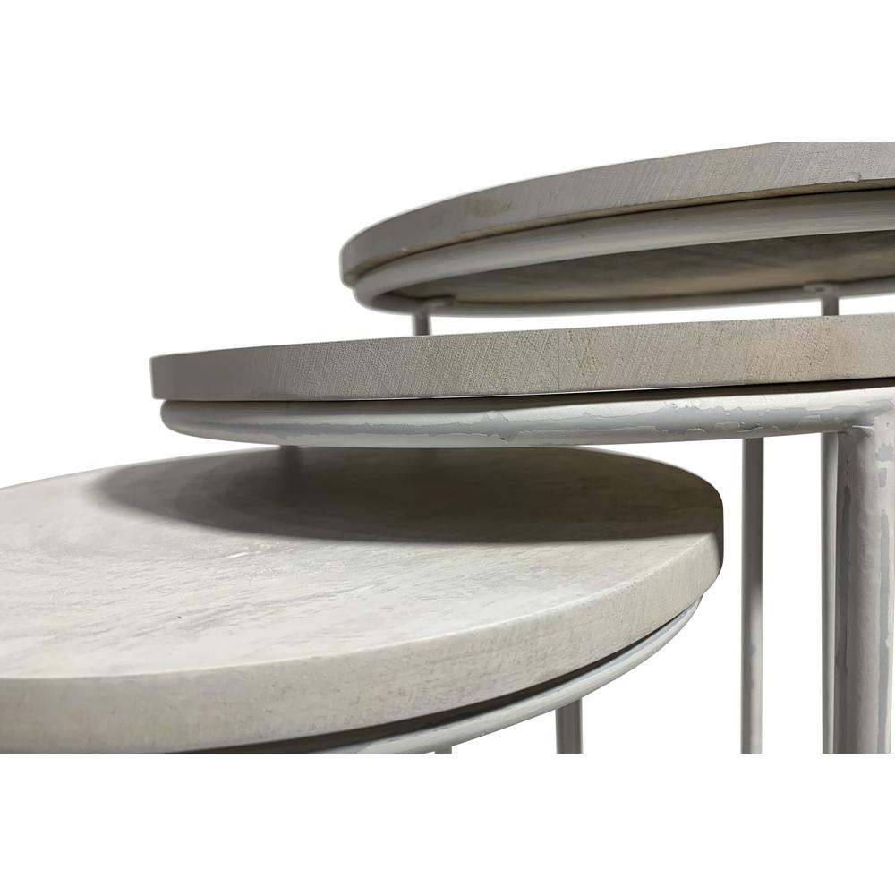 Mackintosh Round Nesting Tables - Whitewash. Picture 3