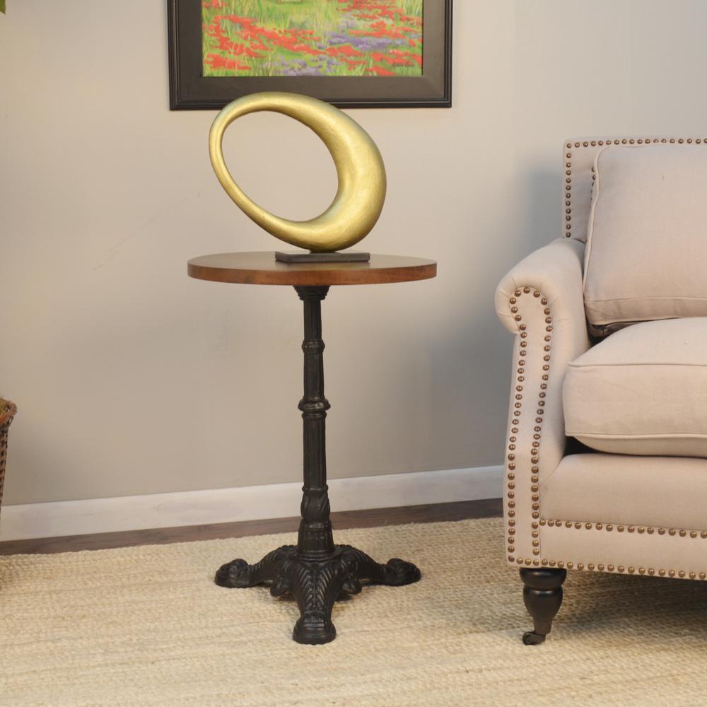 Brera Accent Table - Chestnut/Black. Picture 3