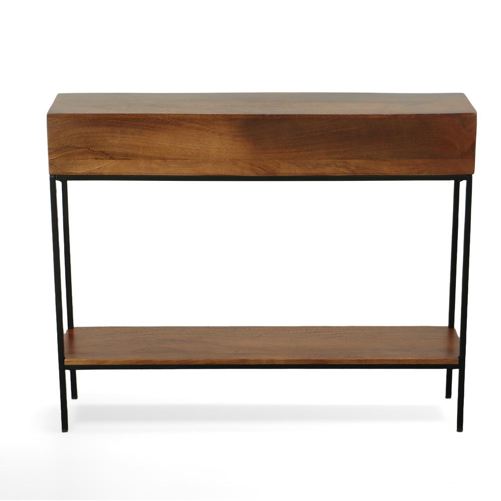 Edvin Console Table - Chestnut/Black. Picture 2