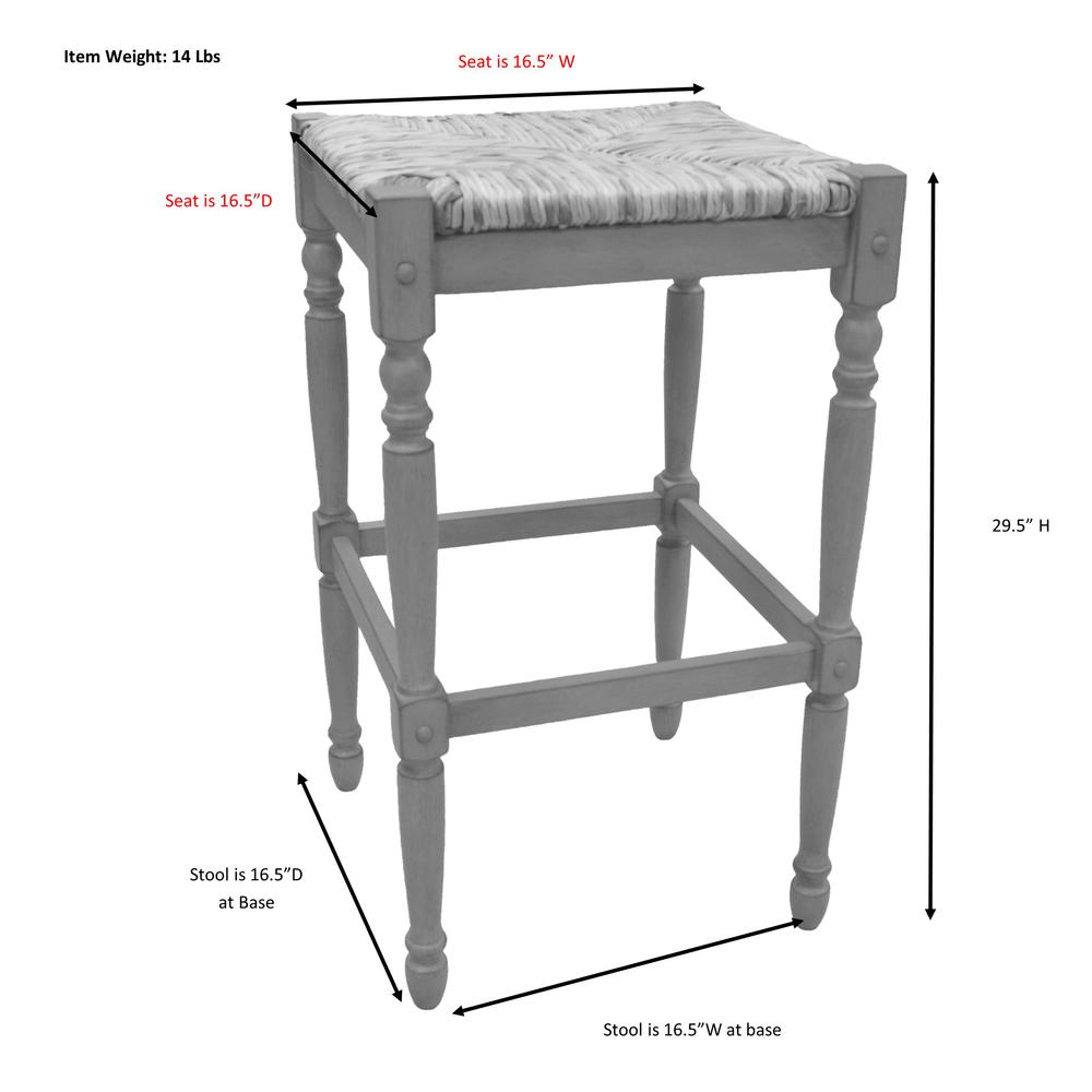 Hawthorne 29" Barstool - Weathered Gray. Picture 6