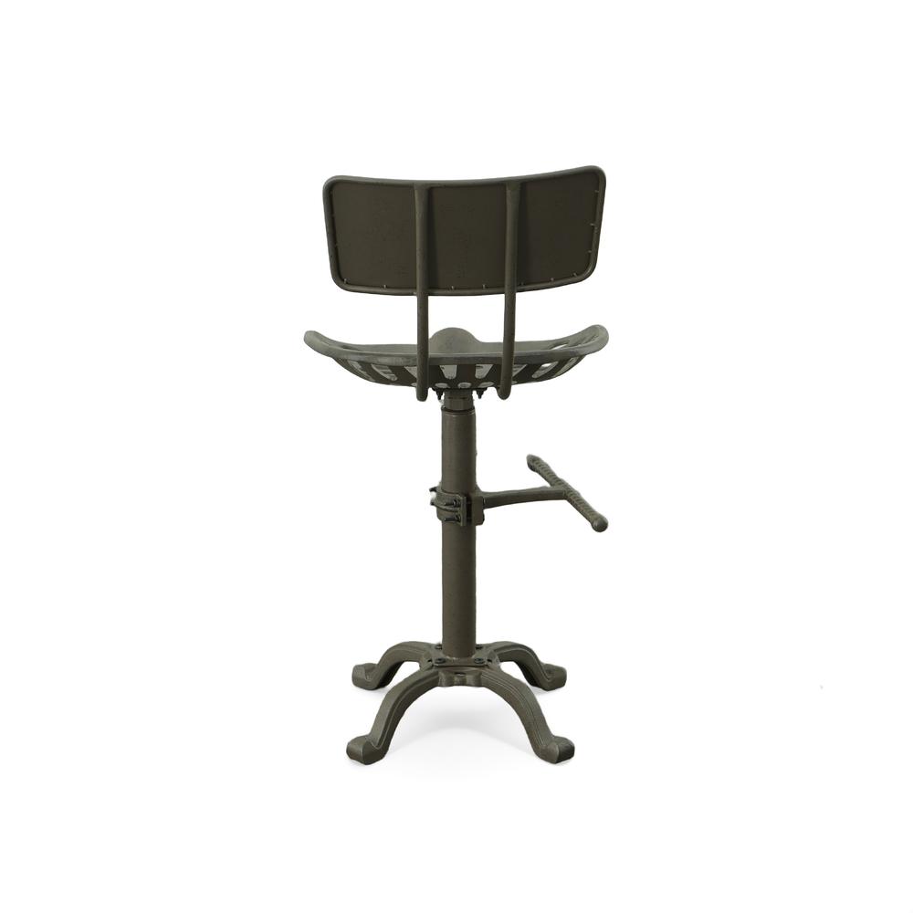 August Tractor Seat Barstool with Back - Industrial. Picture 6