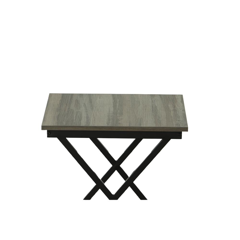 Stella Side Table - Weathered Gray/Black. Picture 4