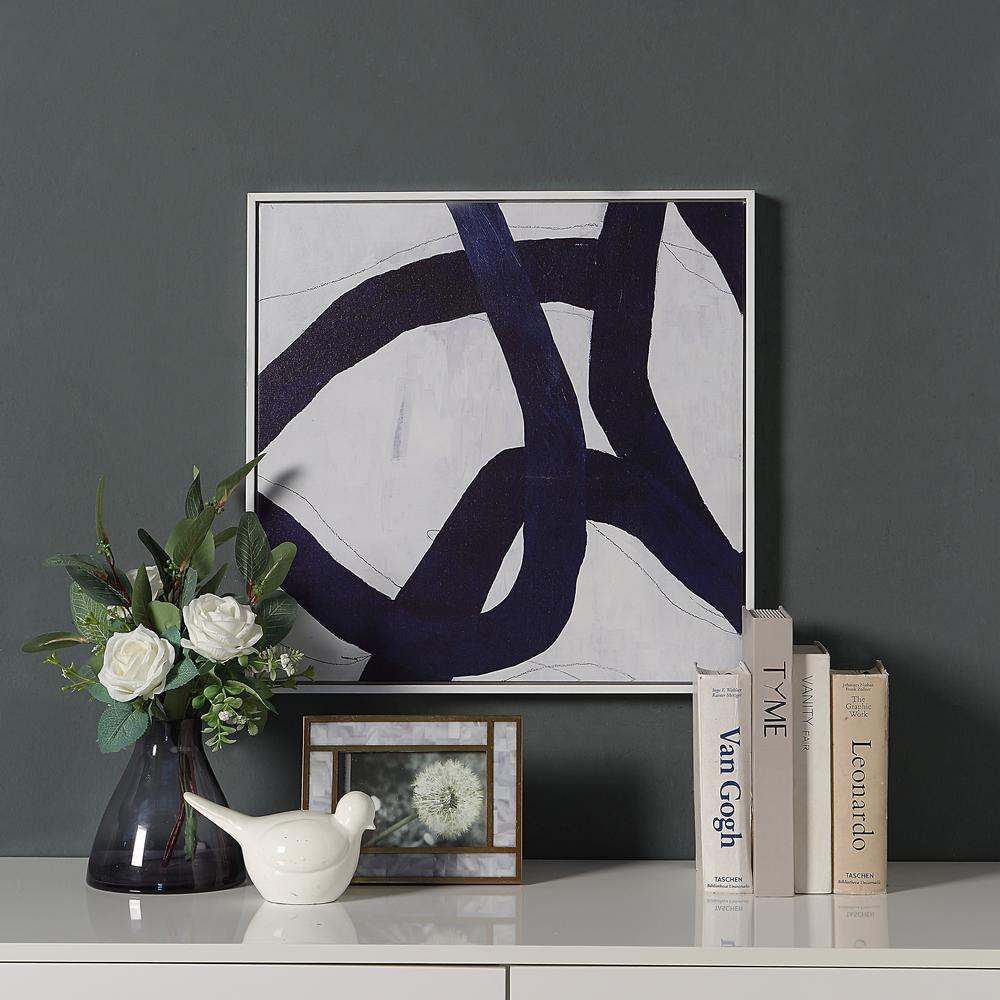 Abstract Wall Art 1 - Set of 2 - Blue. Picture 4
