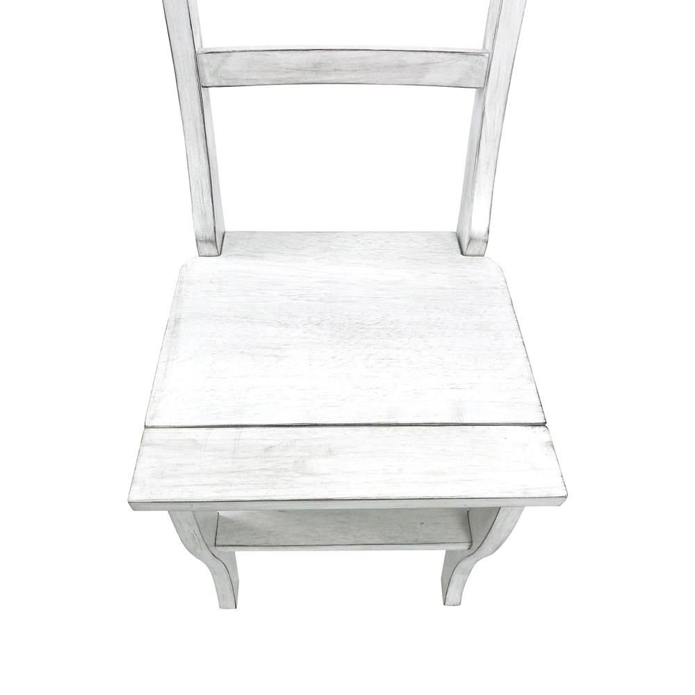 Folding Library Chair - Antique White. Picture 3